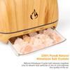 3-in-1 Himalayan Salt Rock Scent Diffuser, Ultrasonic Essential Oil Diffuser, Simulation Flame Humidifier, Colorful Light Mist Diffuser, Wood Grain Aroma Diffuser 200ml view 4