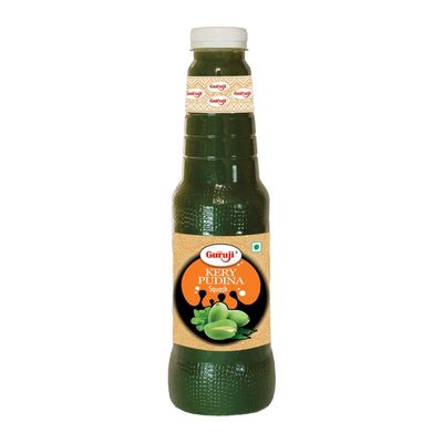 Shree Guruji Kery Pudina Beverage Instant Refreshing Syrup Drink for Summer (1 Litre)