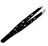 KIRA Professional Tweezer For Eyebrow Shaping, Ingrown Hair Removal, Eyebrow Grooming, First Aid, and Nose Hair Removal (Tweezer With Hole) (Black) view 1