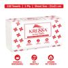 Kressa Multi Fold Paper Hand Towels | M Fold | 150 x 12 = 1800 (Pack Of 12) view 2