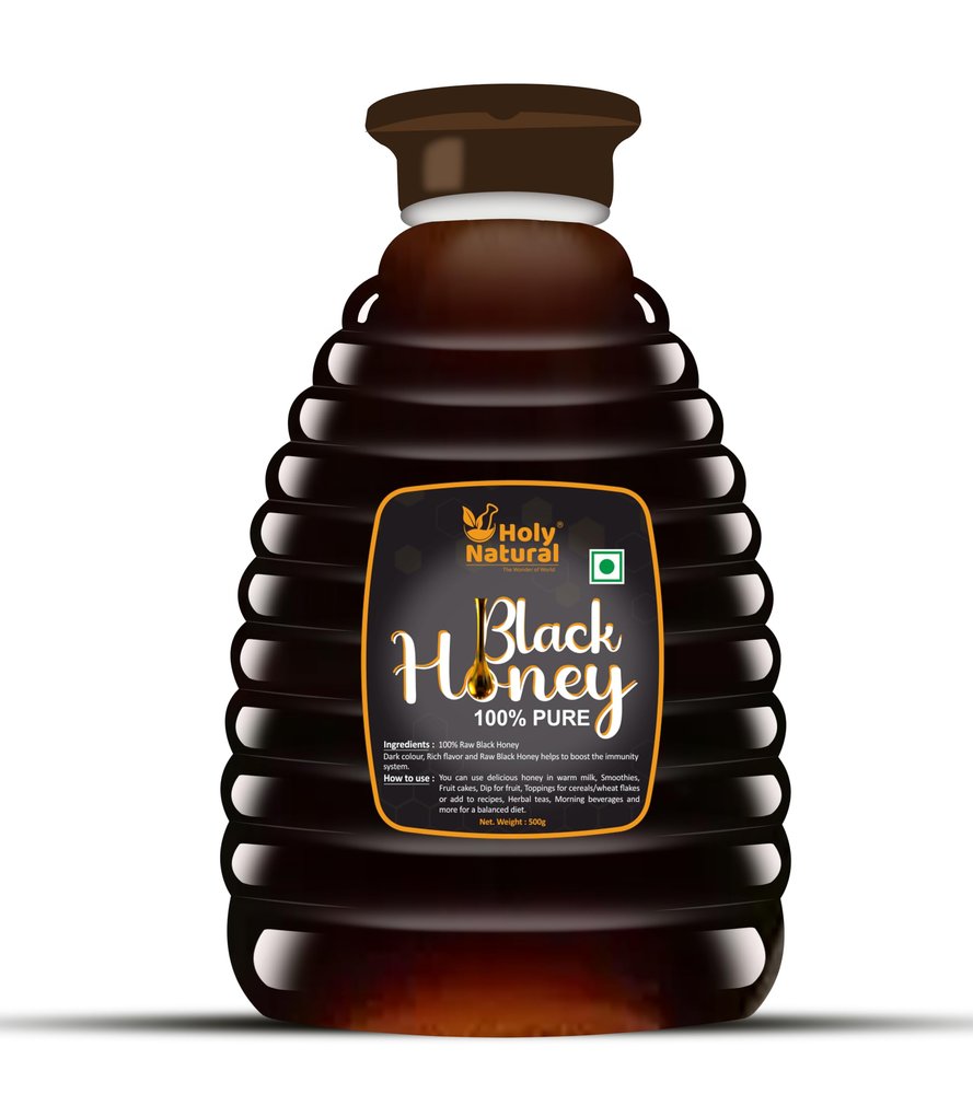 Holy Natural - The Wonder of World Holy Natural Black Honey(500 Gm)|Pure&Natural|No Added Sugar&Color|Energy&Immunity Booster