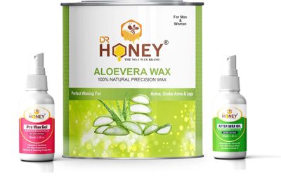 DR HONEY white Chocolate hair removal wax, for after wax oil, pre wax gel & all body typs wax like men and women (599.1gm) (green)