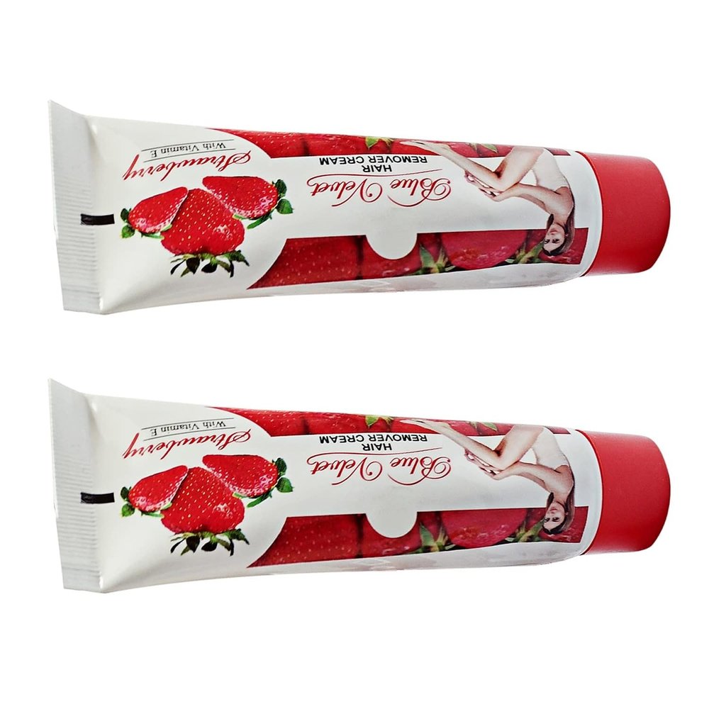 Glamezone Soft strawberry flavour Hair Remover Cream for Women Pack of 2 Cream (50 g)