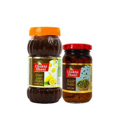 Chokhi Dhani Kair Pickle 200g and Sweet Lime Pickle 600g