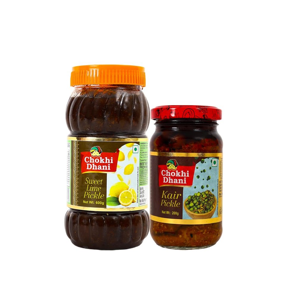 Chokhi Dhani Kair Pickle 200g and Sweet Lime Pickle 600g