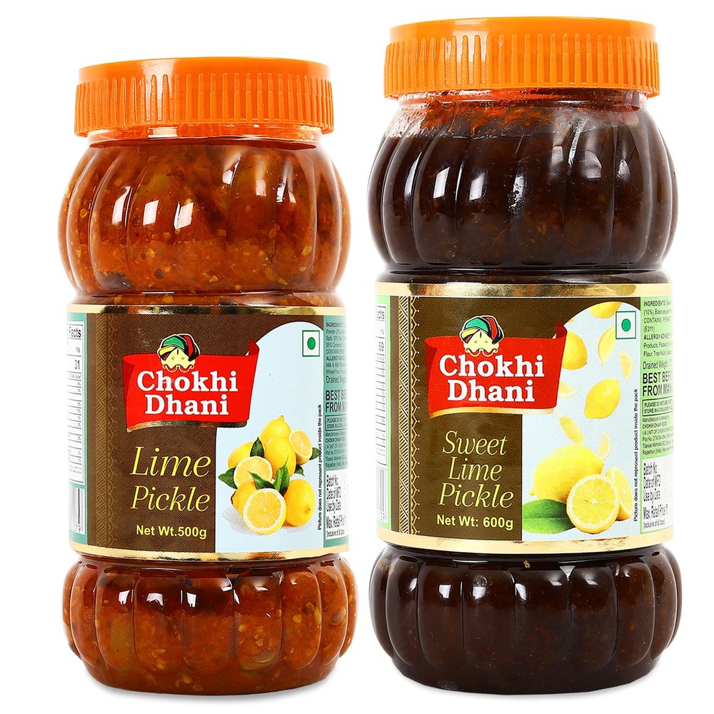 Chokhi Dhani Lime Pickle 500g and Sweet Lime Pickle 600g