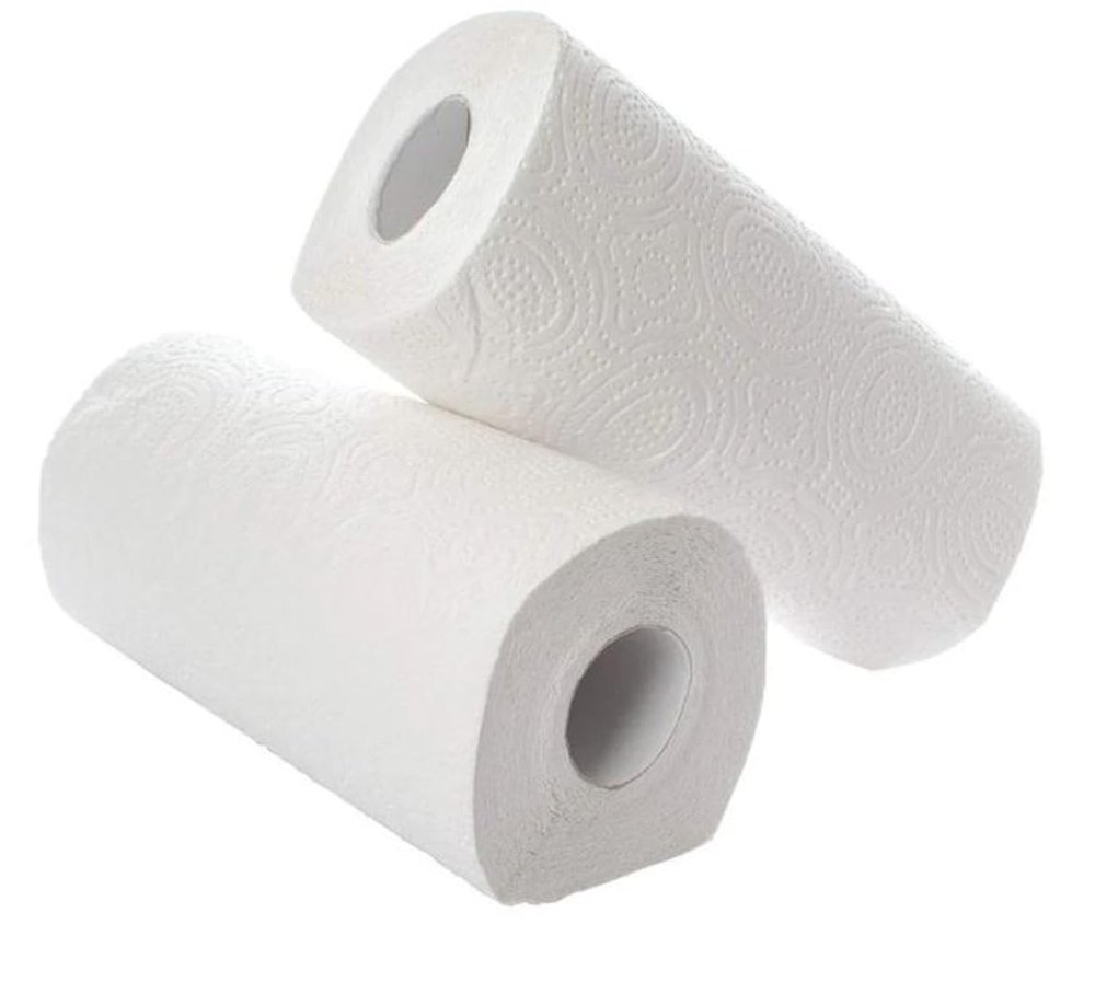 Magic Providers Highly Absorbent Strong Thick 2 Ply Kitchen Tissue Paper Roll | Towel Paper Roll | Big Size | Strong & Thick - 1 Rolls (80 Pulls Per Roll) Size 20 * 20cm