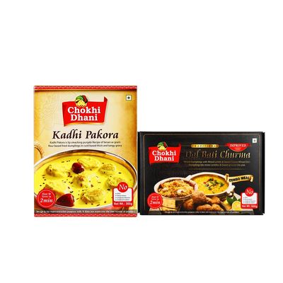 Chokhi Dhani Kadhi Pakora 300g and Dal Bati Churma 500g