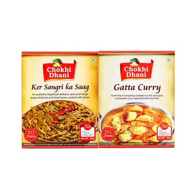 Chokhi Dhani Kair Sangari Ka Saag 300g and Gatta Curry 300g