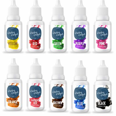 Pantry Perfect Food Colors 25ml Each, (Pack of 10)