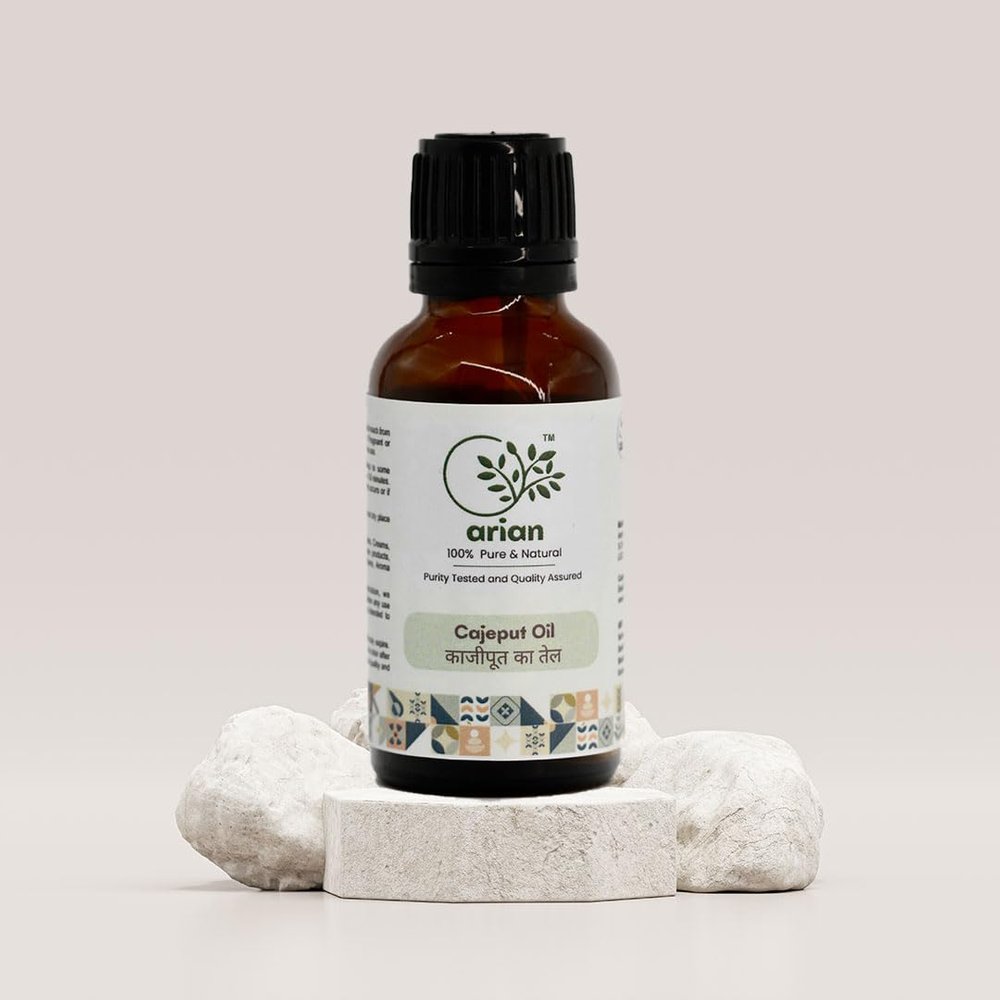 Arian Premium Cajeput Essential Oil, 100% Pure, Natural and Therapeutic Grade Aromatherapy Oils for Diffuser, Massage and Relaxation (Cajeput Oil, 15ml/0.5oz)