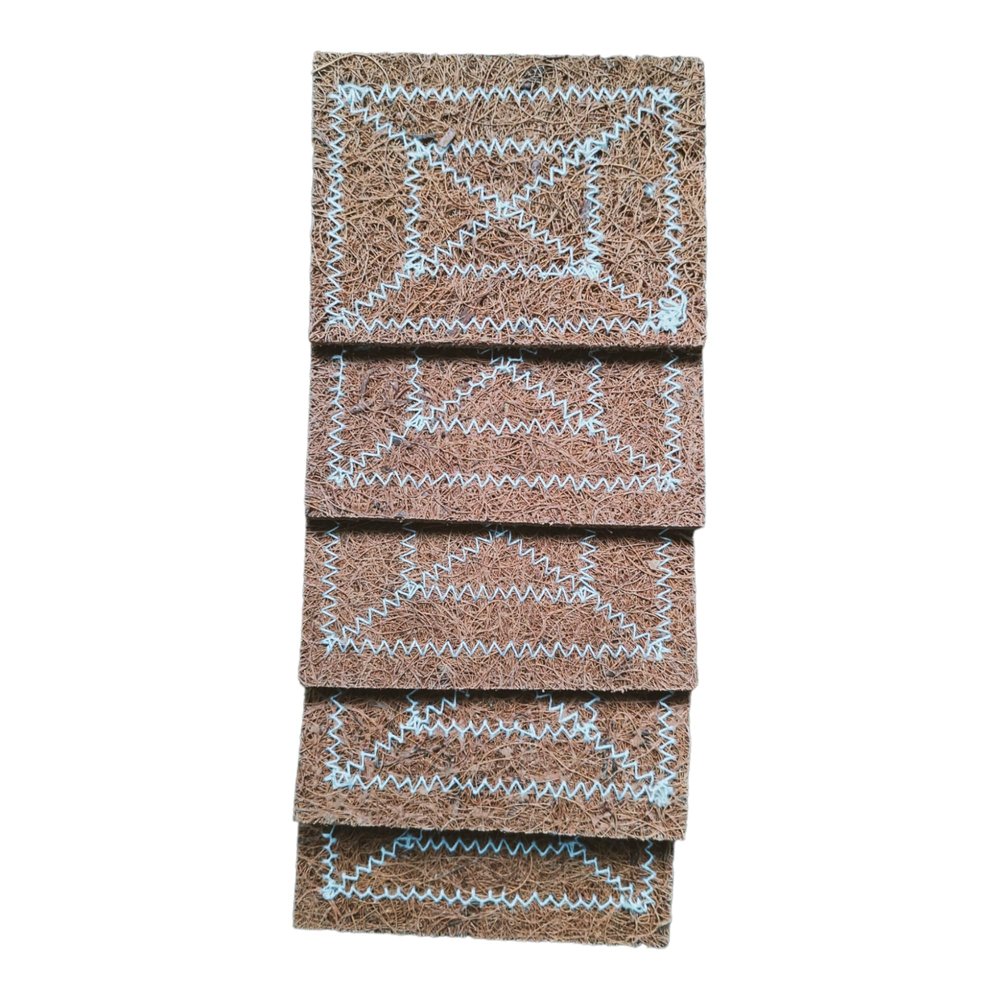 Eco Gree Natural Coconut Coir Dish Wash Scrubber Plastic Free Multi-Purpose Dishwashing and Cleaning Pad for Home Kitchens (Pack of 5)