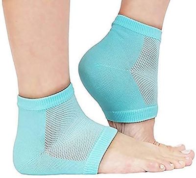 AMENDAS Silicone Moisturizing Socks For Women Spa Gel Socks For Crack Heel Repair Socks Ankle Cap For Pain Relief Foot Pain Relief Socks For Men & Women (Ankle Socks),Multicolour