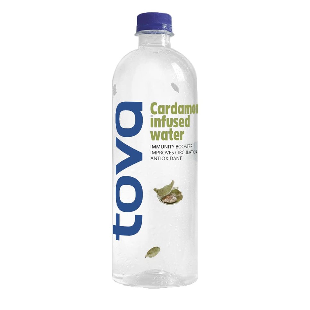 Tova Cardamom Infused Water | Builds Immunity & Wellness | Based on Ayurveda (6 x 350 ml)