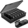 Frizty weekly pill organizer 3 times a day, portable travel pill box 7 day with large compartments moisture-proof pill case for vitamin, Medicine, pills (Medicine Organizer Box) view 1