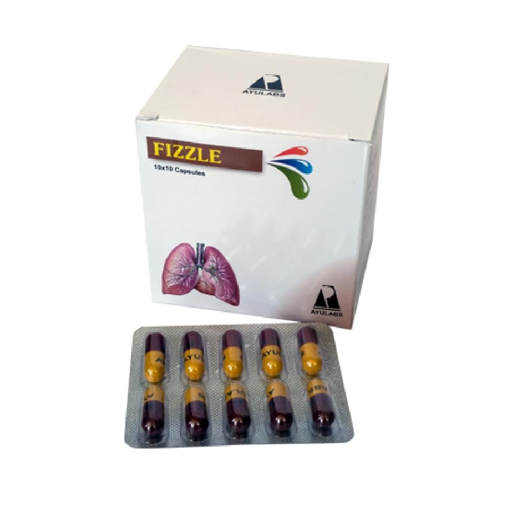 Ayulabs Fizzle Capsule | Pack of 10x10 tabs | Useful For Asthmatics as a Bronchodilator
