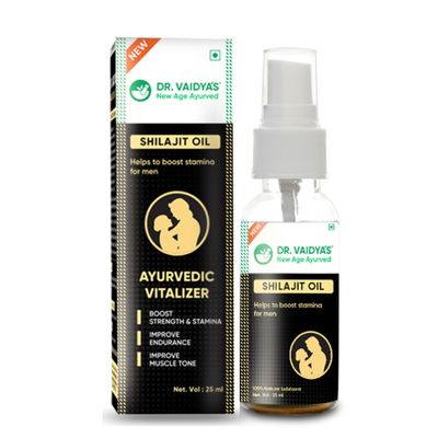 Dr. Vaidyas Shilajit Oil for Men  Ayurvedic Massage Oil for Strength, Stamina & Recovery | 100% Natural Shilajit Oil with Ashwagandha & Gokshura  Shilajit for Men, 30ml (Pack of 1)