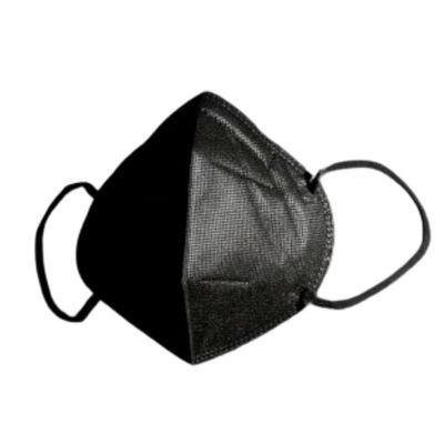 GEO CARE Fabric 3 Ply Disposable Face Mask with Nose Clip and Reusable Travel Pouch for Unisex (BLACK)