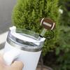 4Pcs Silicone Straw Cover, Cap Cartoon Football Straw Topper Reusable Drinking Straw Tips Lids Portable Dust Proof Straw Plug for Reusable Drinking Straws(7-8 mm) view 3