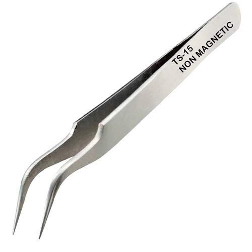 BEADS N FASHION 5 Pcs Stainless Steel Curved Tweezers Set  Precision Tip Tools for Beading, Jewellery Making, Crafting, Eyelash Extension & DIY Projects