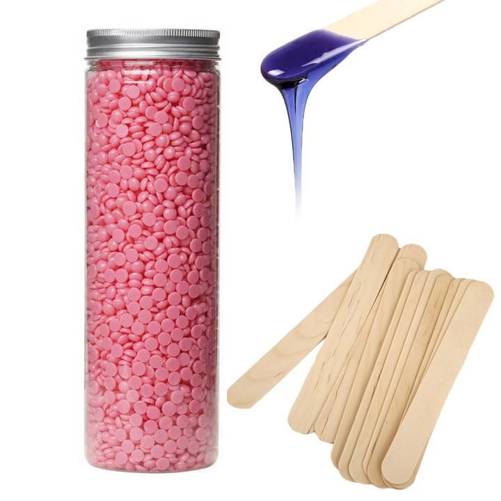 ZEELPETAL Hard Wax Beans Hair Removal Painless Wax for Full Body Brazilian wax for Multi Colors Wax for Facial, Brazilian Bikini, Underarms, Back, Chest, Legs- Pearl Beads (Beans 200 gm) (Rose)