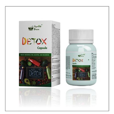 AYURVED POWER DETOX Capsules l For Fatty Liver capsule |Natural Body Detox & Digestive Enzymes - Fatty Liver Care | Natural Detoxification Formula - 60 Veg Capsules
