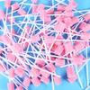 MJ Talk Tools 300 Pcs Oral Swabs-Unflavored & Sterile Disposable Dental Swabsticks for Mouth Cleaning- Individually Wrapped (Dental Pink) view 1