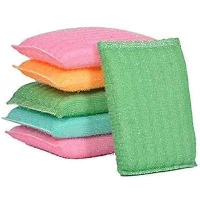 Kitchwish Foam Pad Sponge Scourer for Dish, Utensils, Hard Surface Tools, Heavy Duty 20 MM Scrub Sponge (Medium, Pack of 6)