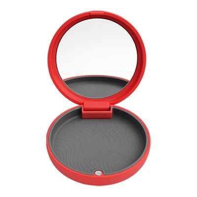 Dentosmile Aligner Case with Mirror and Silicone layer - Compatible with Invisalign, Smile Direct, and Other Aligners, Retainers, and Mouth Guards in Red Color (1)