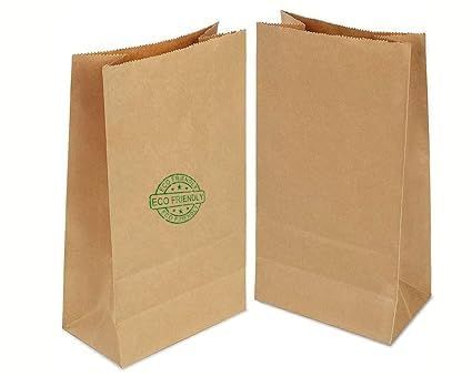 SURAKO COLLECTIONS Eco friendly Food Grade Paper Bags for Food | Carry Bags for Gifting | Disposal Bags Grocery,Fruits | (1 Kg, pack of 50 bags)