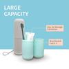 E - Buddies Soft Double Action Tongue Cleaner Scrapper For Kids and Adults With Travel Capsule Plastic Tooth brush holder flexible design for health, Oral care tool Easy To use - Pack of 4 view 3