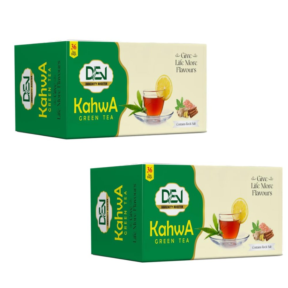 DEV Kahwa Green Tea | Improves Digestion (Pack Of 36x2 Tea Bag) Containing Ten type of Spices & Herbs | Special for Winter