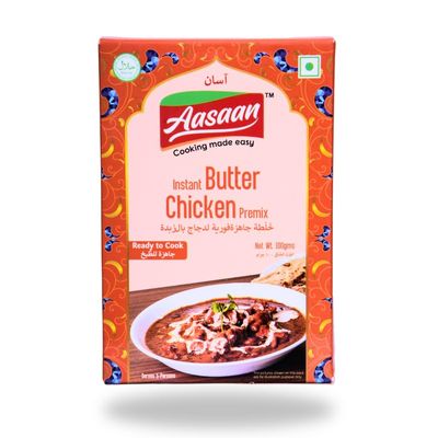 Aasaan Instant Butter Chicken Premix - Quick, Easy & Authentic Indian Butter Chicken Mix (Pack of 1)