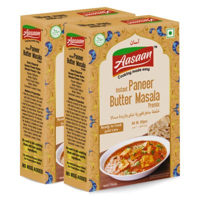 Aasaan Instant Paneer Butter Masala Premix - Easy & Flavorful Indian Paneer Masala Mix (Pack of 2)