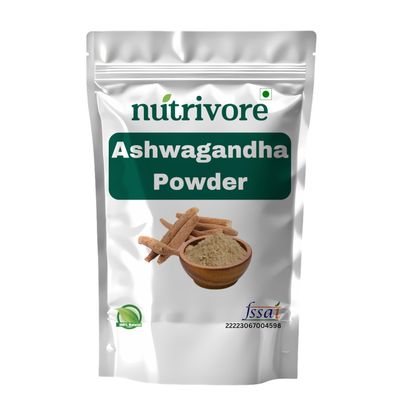 Nutrivore Ashwagandha Powder - Withania Somnifera - Ashwagandha for Vitality, Strength & Stress Management - 100g Veg Powder