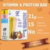 GRITFIT Vitamin & Protein Bar Variety Pack, 360g (60g Protein Bar), Berry Blast x3, Choco Crunch x3, No Preservatives, 100% Veg view 2