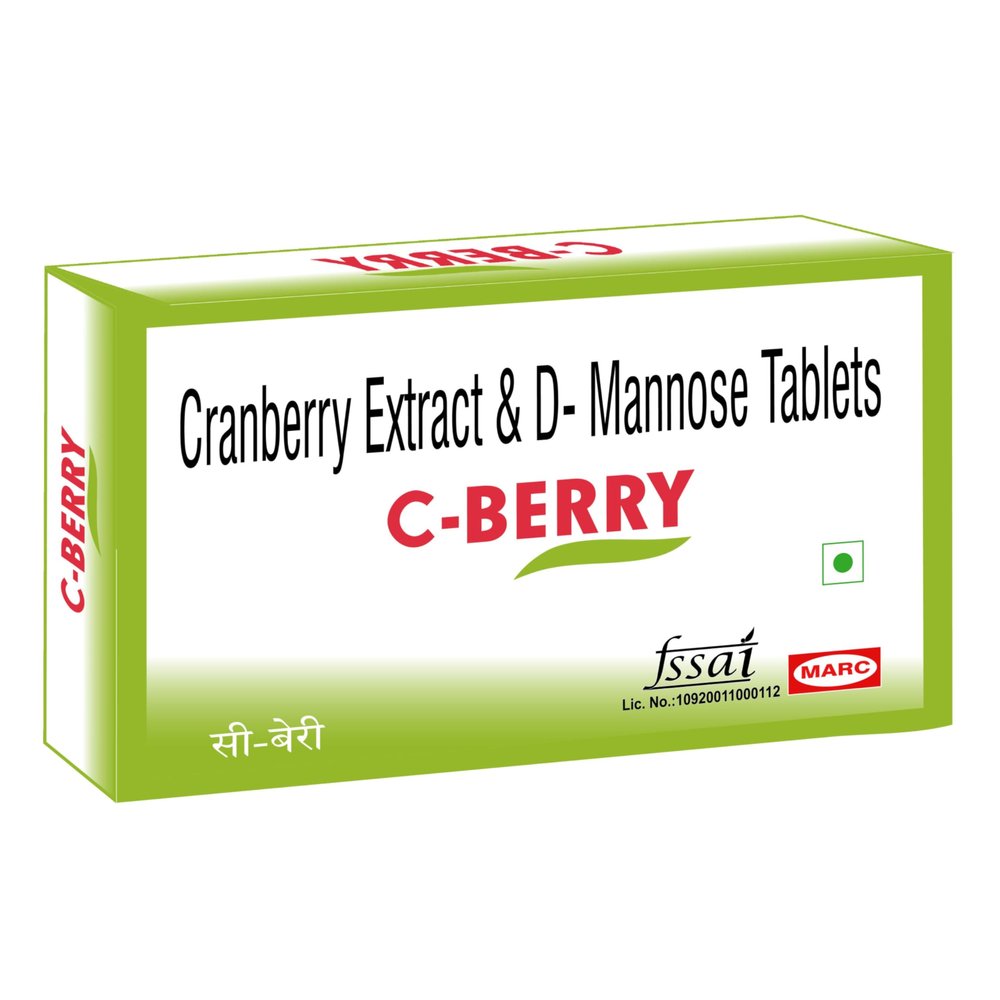 MARC REAL GOLD C-Berry Tablet: Women's UTI Defense - Powerful Cranberry & D-Mannose Formula for Urinary Tract Health Fast-Acting UTI Support Supplement for Bladder Comfort (10 Tablets)