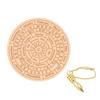 Vastu Vardan Dowsing Light Brown Board (6 inch) with Brass Pendulum | Divination Metaphysical Message Board | Acrylic Divination Board | (Pendulum Assorted) view 1