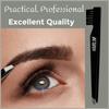 Hair Line Professional 2 in 1 Carbon Stainless Steel Slant Tip Eyebrow Hair Plucking Tweezer Clip and Eyebrows Brush Comb for Men and Women_Black view 4