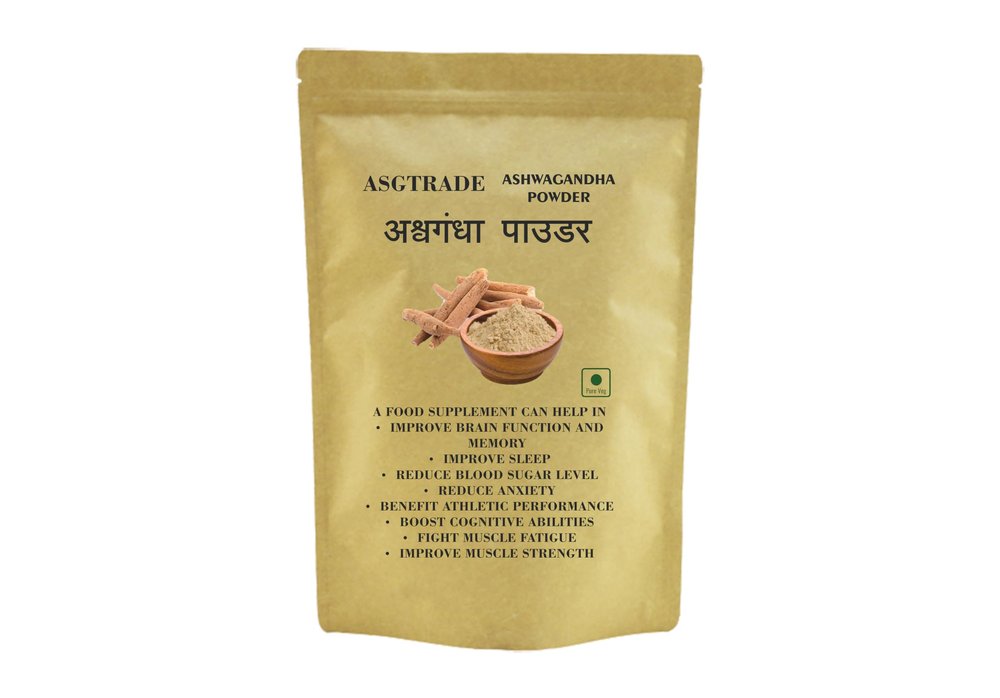 ASGTRADE Pure Ashwagandha powder | Helps fight anxiety and Stress, Improve vigor and vitality