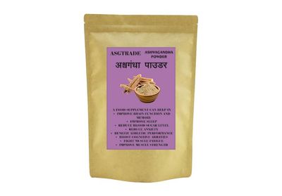 ASGTRADE Herbal & Natural Organic and Pure Ashwagandha Powder I Promotes Vitality & Strength 50 Grams