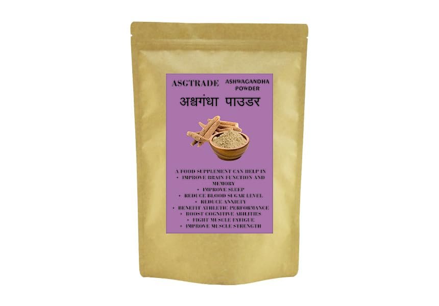 ASGTRADE Herbal & Natural Organic and Pure Ashwagandha Powder I Promotes Vitality & Strength 50 Grams