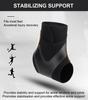 2 Pack Ankle Brace & Elastic Supports for Men & Women, Ankle Support Ankle Compression Sleeve, Ankle Wrap Ankle Sleeve Ankle Brace for Sprained Ankle (Black, Large) view 2