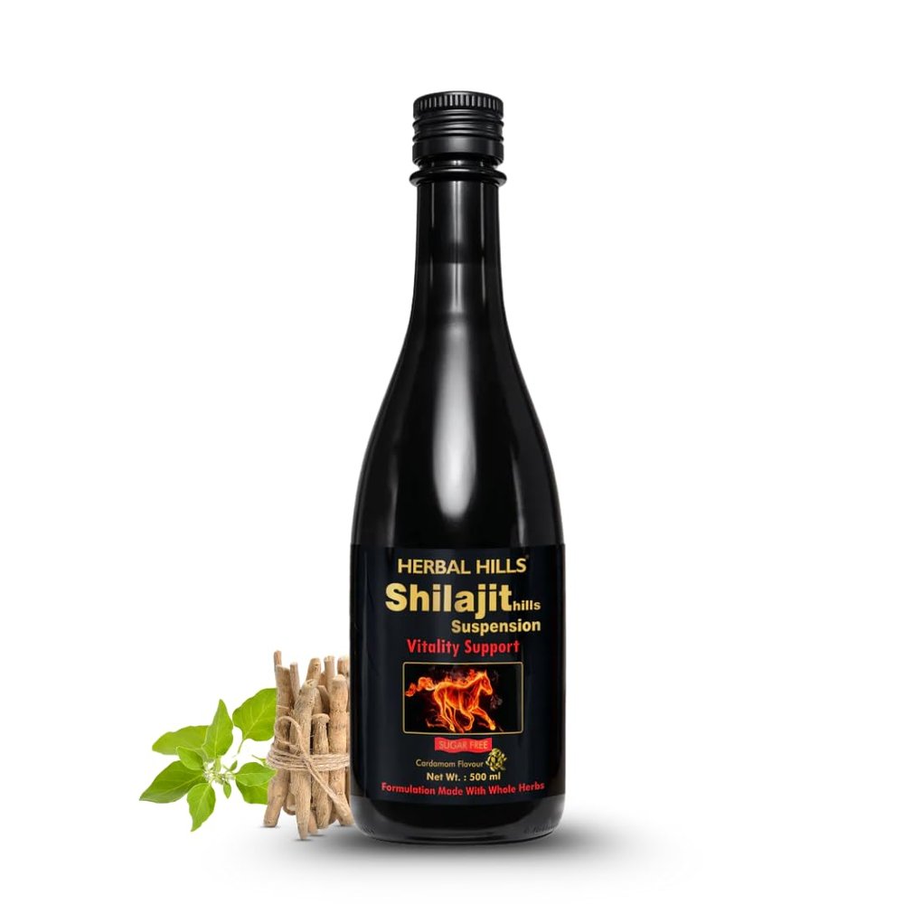 Herbal Hills Shilajit Suspension (500 ML PACK OF 4)