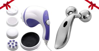 RFV1 COMBO Relax And Spin Tone Full Body Massager(Electric) and 3d Manual Face Massager& Face Roller For Glowing Skin | Self Care Product | Body Massage Tool