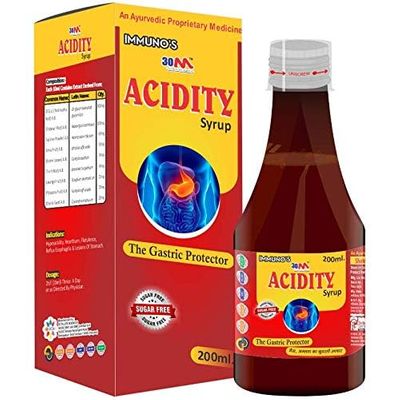 30M Ayurvedic Acidity Gas Relief Syrup | Ayurvedic Medicine for Hyperacidity, Indigestion, Gas, Flatulence, Heartburn & Reflux | Sugar-Free Gastric Care Syrup for Gut Health | Pack of 4 (200 ml Each)