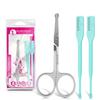 Majestique Nasal Hair Trimmers With Safety Scissor | Manual Mini Portable Nose Hair Cutter | Stainless Steel | Nose and Ears Grooming Kits - 3Pcs/Multicolor view 1