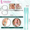 Majestique Nasal Hair Trimmers With Safety Scissor | Manual Mini Portable Nose Hair Cutter | Stainless Steel | Nose and Ears Grooming Kits - 3Pcs/Multicolor view 2