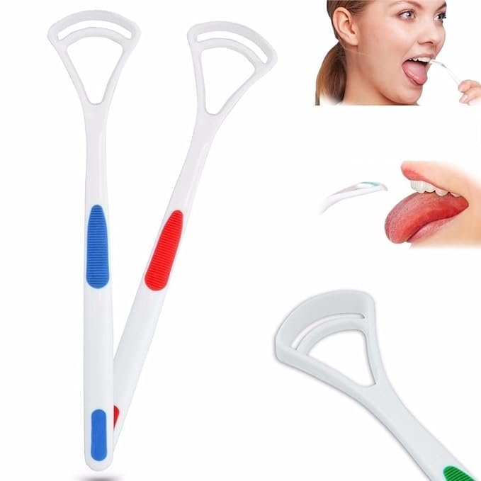 Derlina || || Hand Scraper Fashion Tongue Cleaner Brush with Silica Handle (pack of 2)