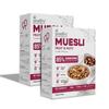 Skyroots Fruit & Nuts Muesli (Pack of 2, 300g Each) - Gluten-Free Ingredients Millet Flakes & Rolled Oats | Healthy Breakfast Cereal Combo view 1